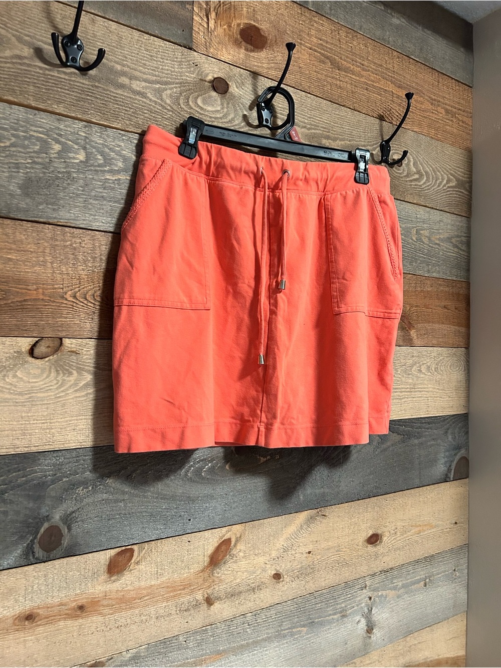 Christopher & Banks Coral Drawstring Mini Skirt